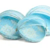 Bamboe vliegenmand - turquoise + wit/goud - Small