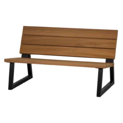 Banco tuinbank ayous hout/metaal naturel [fsc]