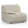 Bank HKliving Wave Boucle eindelement arm links laag cream