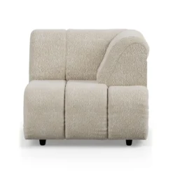 Bank HKliving Wave Boucle eindelement arm rechts hoog cream