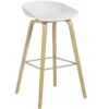 Barkruk AAS32 75 cm gelakt eiken onderstel white
