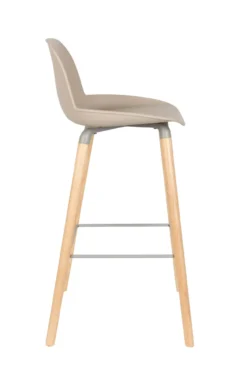 Barkruk Albert Kuip (zithoogte 75 cm) Taupe