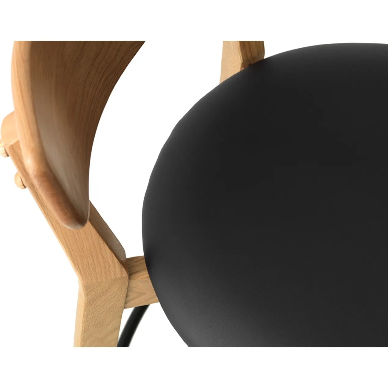 Barkruk Jack hout met kunstleer - 67 cm Naturel