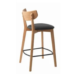Barkruk Jack hout met kunstleer - 67 cm Naturel