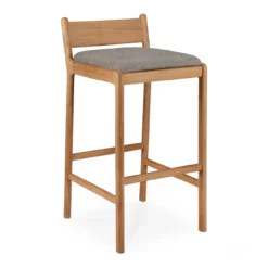 Barkruk Jack outdoor teak mocha kussen