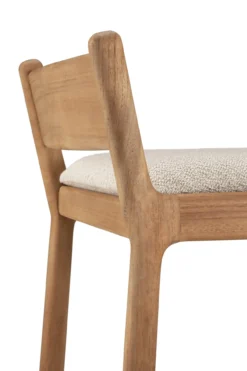 Barkruk Jack outdoor teak naturel kussen