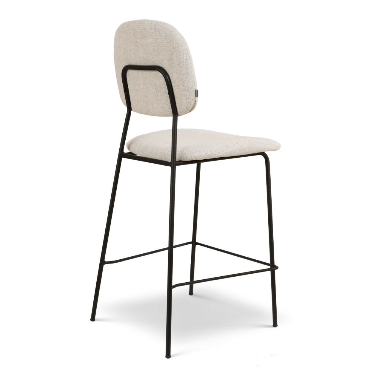 Barkruk Jasmijn beige gemêleerd - zwart onderstel H65