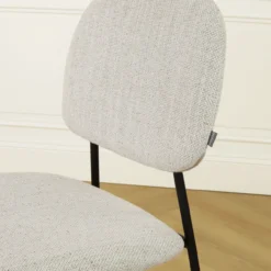 Barkruk Jasmijn beige gemêleerd - zwart onderstel H65