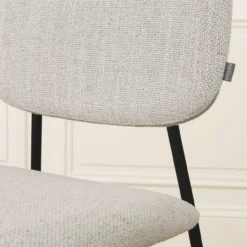 Barkruk Jasmijn beige gemêleerd - zwart onderstel H65