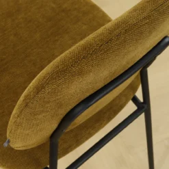 Barkruk Jasmijn warm groen - zwart onderstel H65