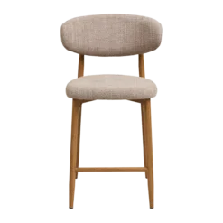 Barkruk Jolien H65 cm naturel onderstel taupe