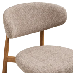 Barkruk Jolien H65 cm naturel onderstel taupe