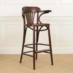 Barkruk Jos walnoot H75 cm