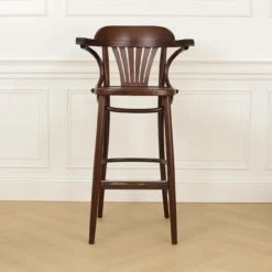 Barkruk Jos walnoot H75 cm