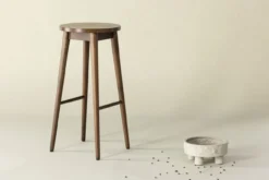 Barkruk Jur hout - 75 cm Donkerbruin - set van 2