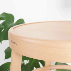 Barkruk Lauren houten H75 cm naturel