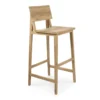 Barkruk N4 H80 cm eiken geolied