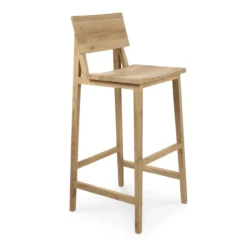 Barkruk N4 H80 cm eiken geolied