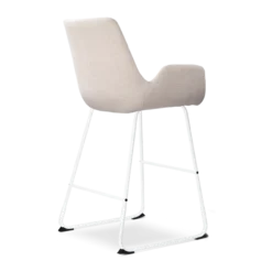 Barkruk Nino-Eef beige - wit onderstel - 65 cm