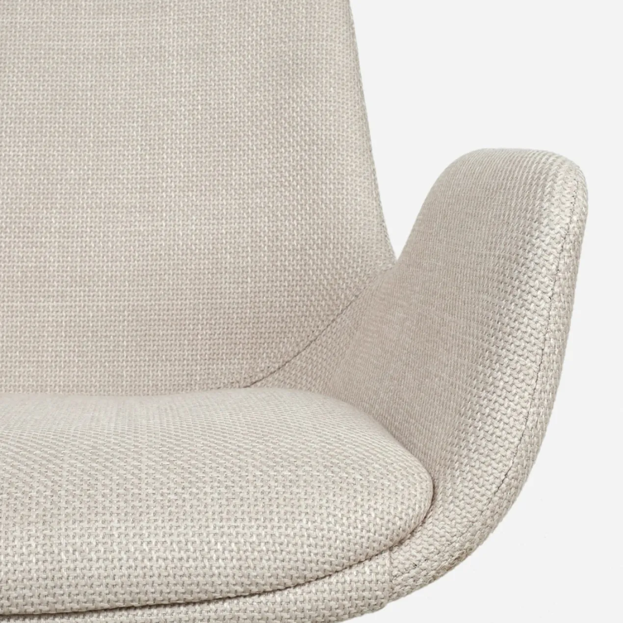 Barkruk Nino-Eef beige - wit onderstel - 65 cm
