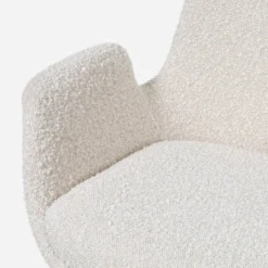 Barkruk Nino-Eef bouclé beige - zwart onderstel - 65 cm