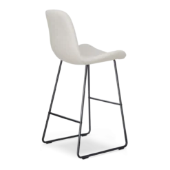 Barkruk Nino-Fé beige - zwart onderstel - 75 cm
