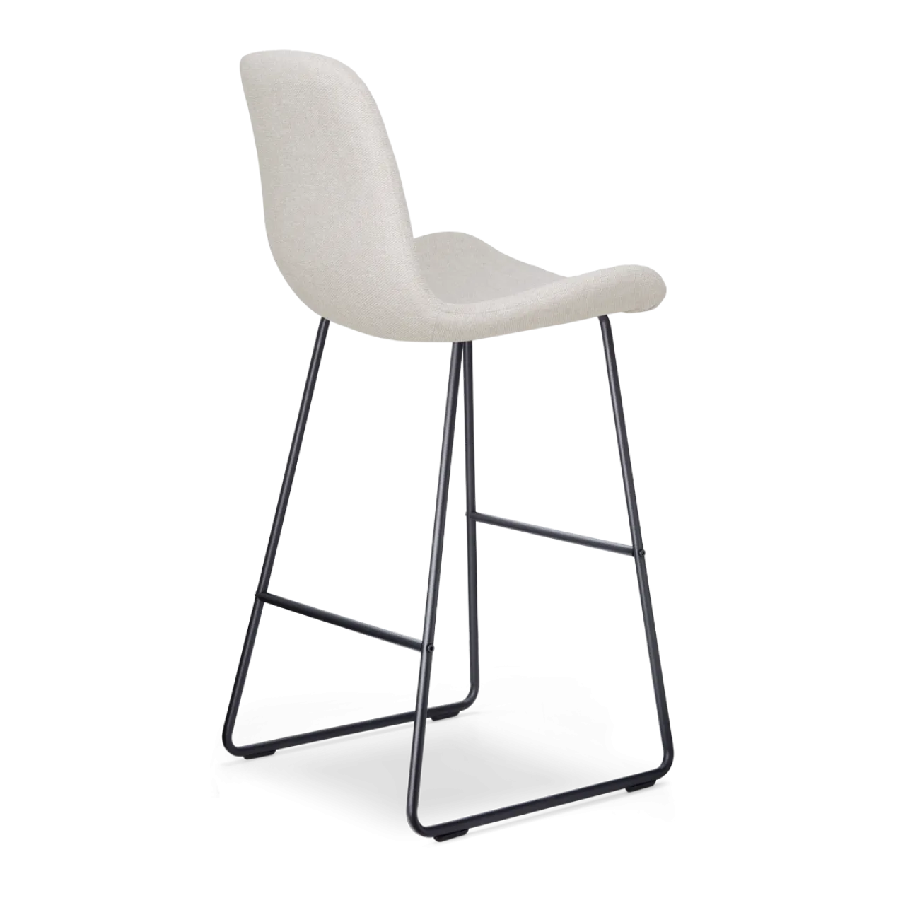 Barkruk Nino-Fé beige - zwart onderstel - 75 cm
