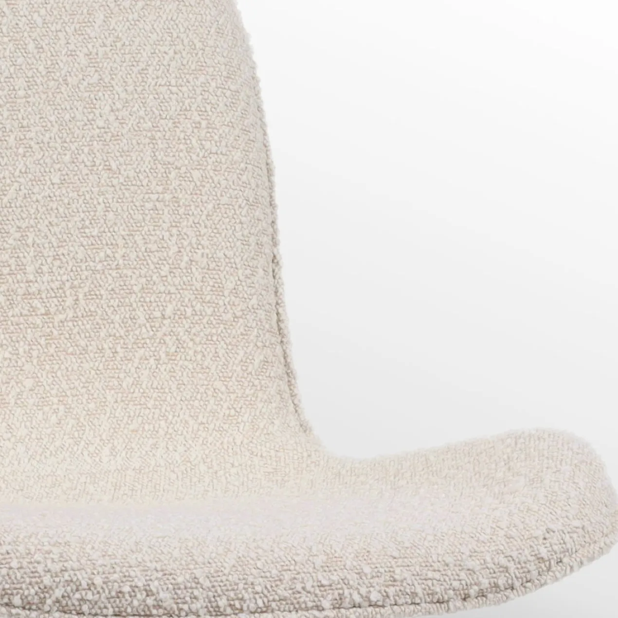 Barkruk Nino-Fé bouclé beige - zwart onderstel - 75 cm