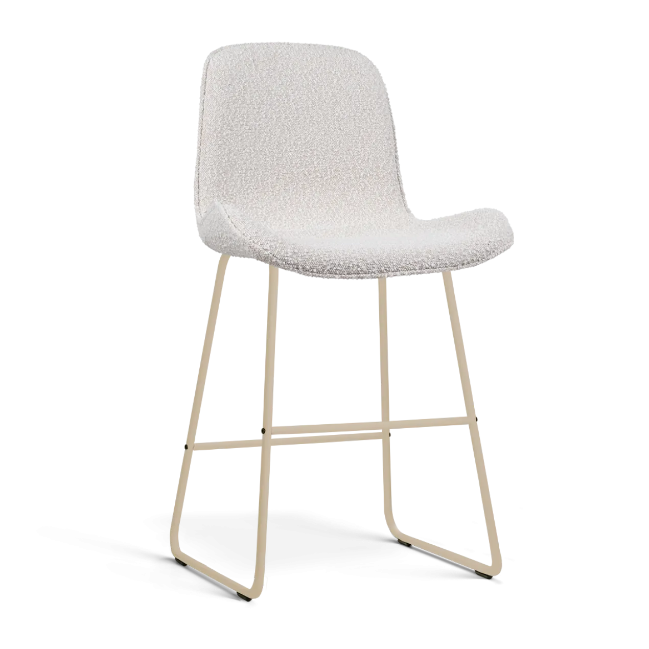 Barkruk Nino-Fé H65 cm beige onderstel bouclé beige