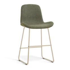 Barkruk Nino-Fé H65 cm beige onderstel forestgroen
