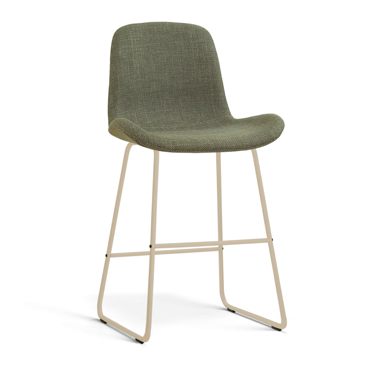 Barkruk Nino-Fé H65 cm beige onderstel forestgroen