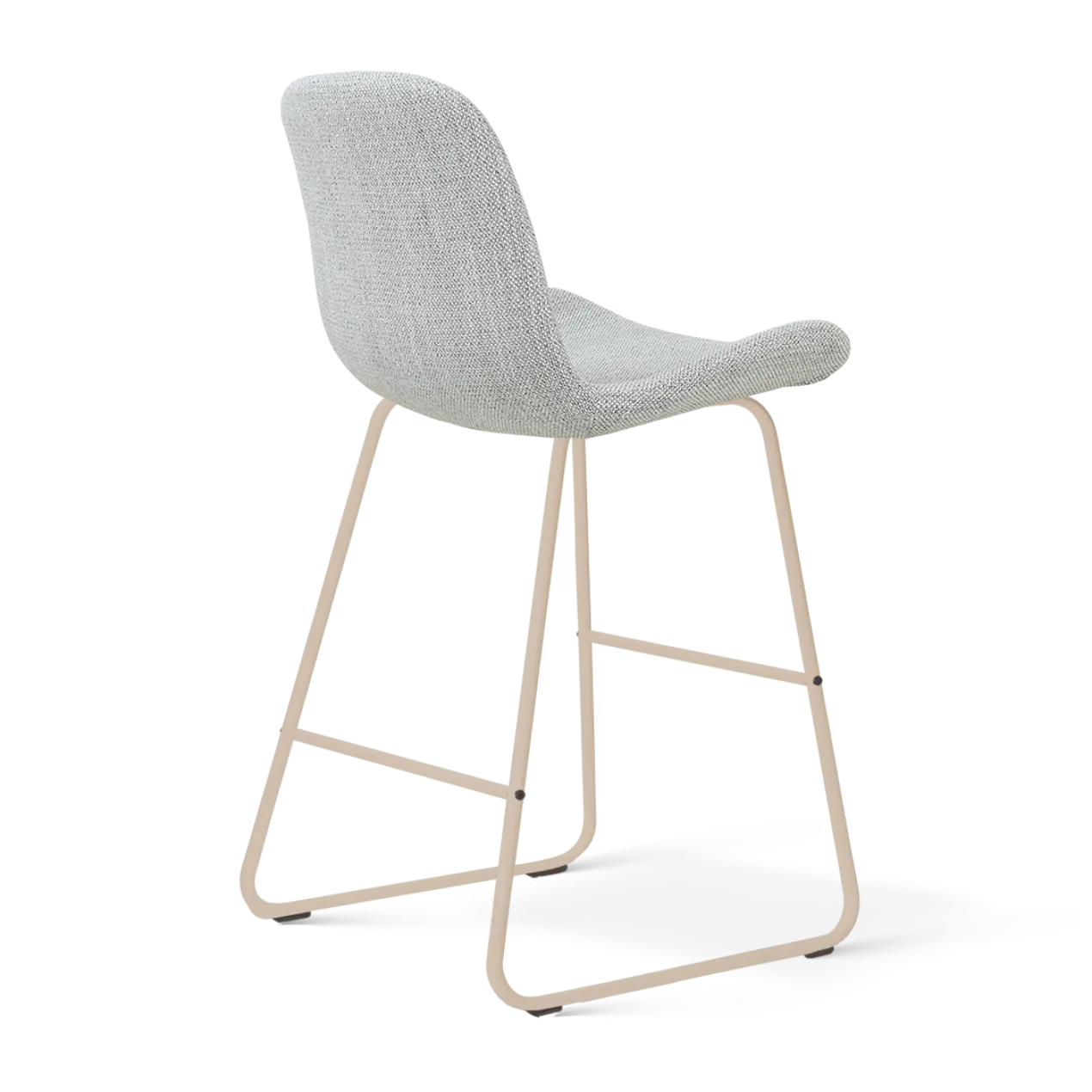 Barkruk Nino-Fé H65 cm beige onderstel grijs melange