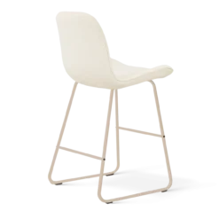 Barkruk Nino-Fé H65 cm beige onderstel rib beige