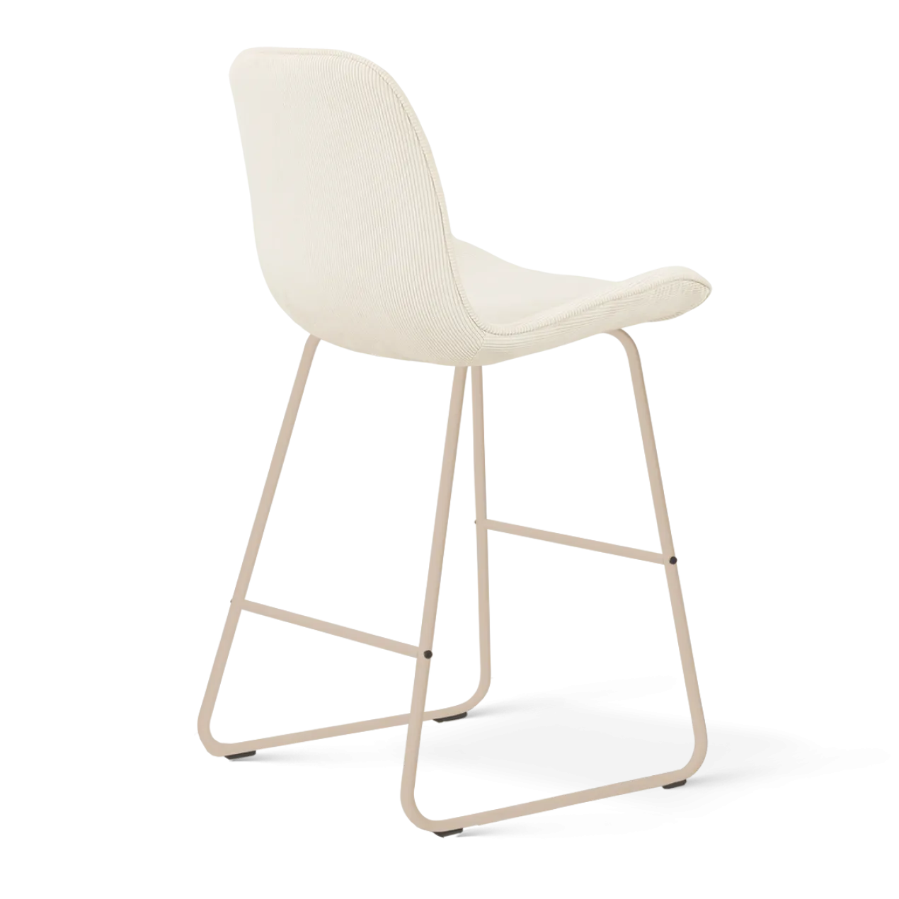 Barkruk Nino-Fé H65 cm beige onderstel rib beige