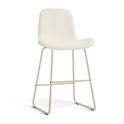 Barkruk Nino-Fé H65 cm beige onderstel rib beige