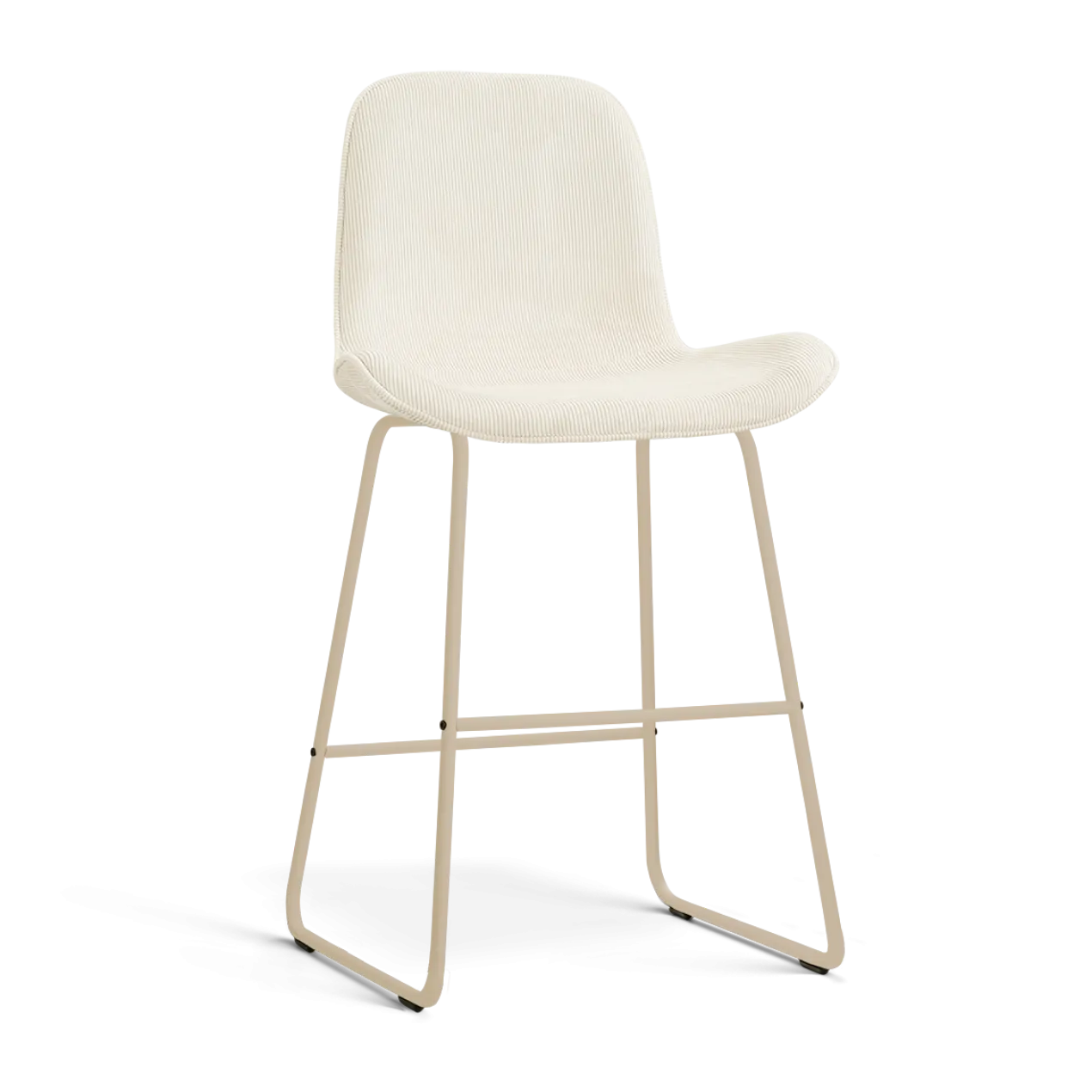 Barkruk Nino-Fé H65 cm beige onderstel rib beige
