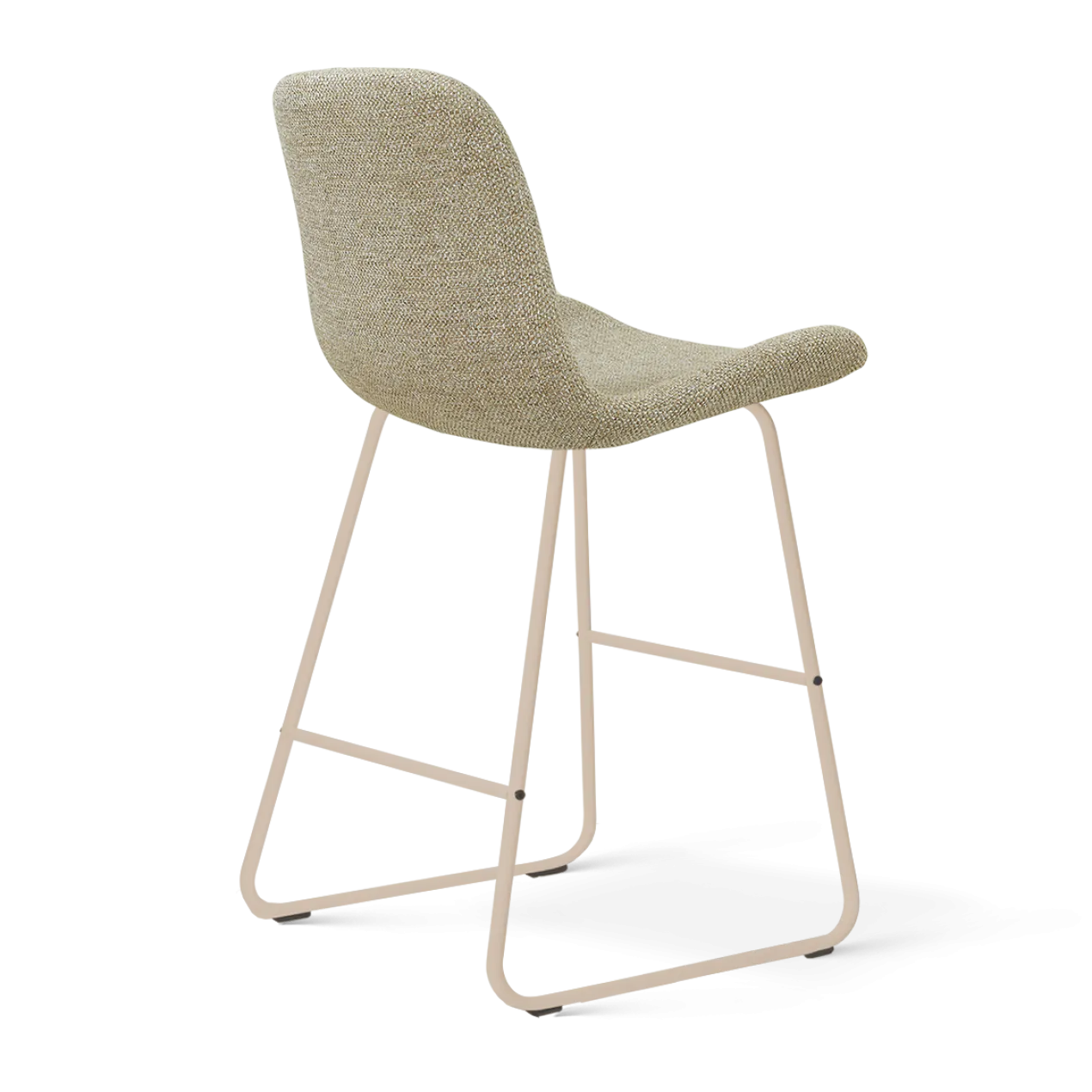 Barkruk Nino-Fé H65 cm beige onderstel taupe melange