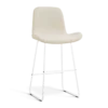 Barkruk Nino-Fé wit onderstel cottonbeige 75 cm