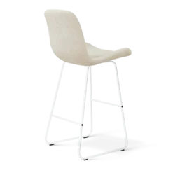 Barkruk Nino-Fé wit onderstel cottonbeige 75 cm