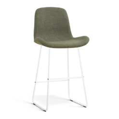 Barkruk Nino-Fé wit onderstel forestgroen 75 cm