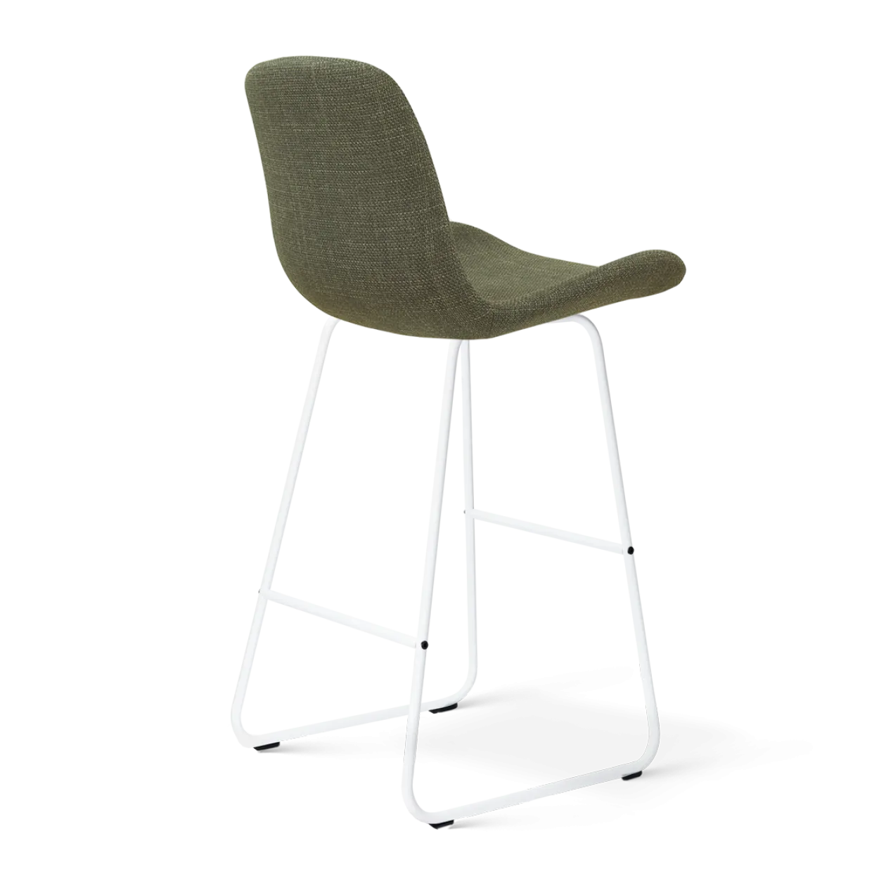 Barkruk Nino-Fé wit onderstel forestgroen 75 cm