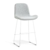 Barkruk Nino-Fé wit onderstel grijs melange 75 cm