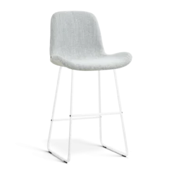 Barkruk Nino-Fé wit onderstel grijs melange 75 cm
