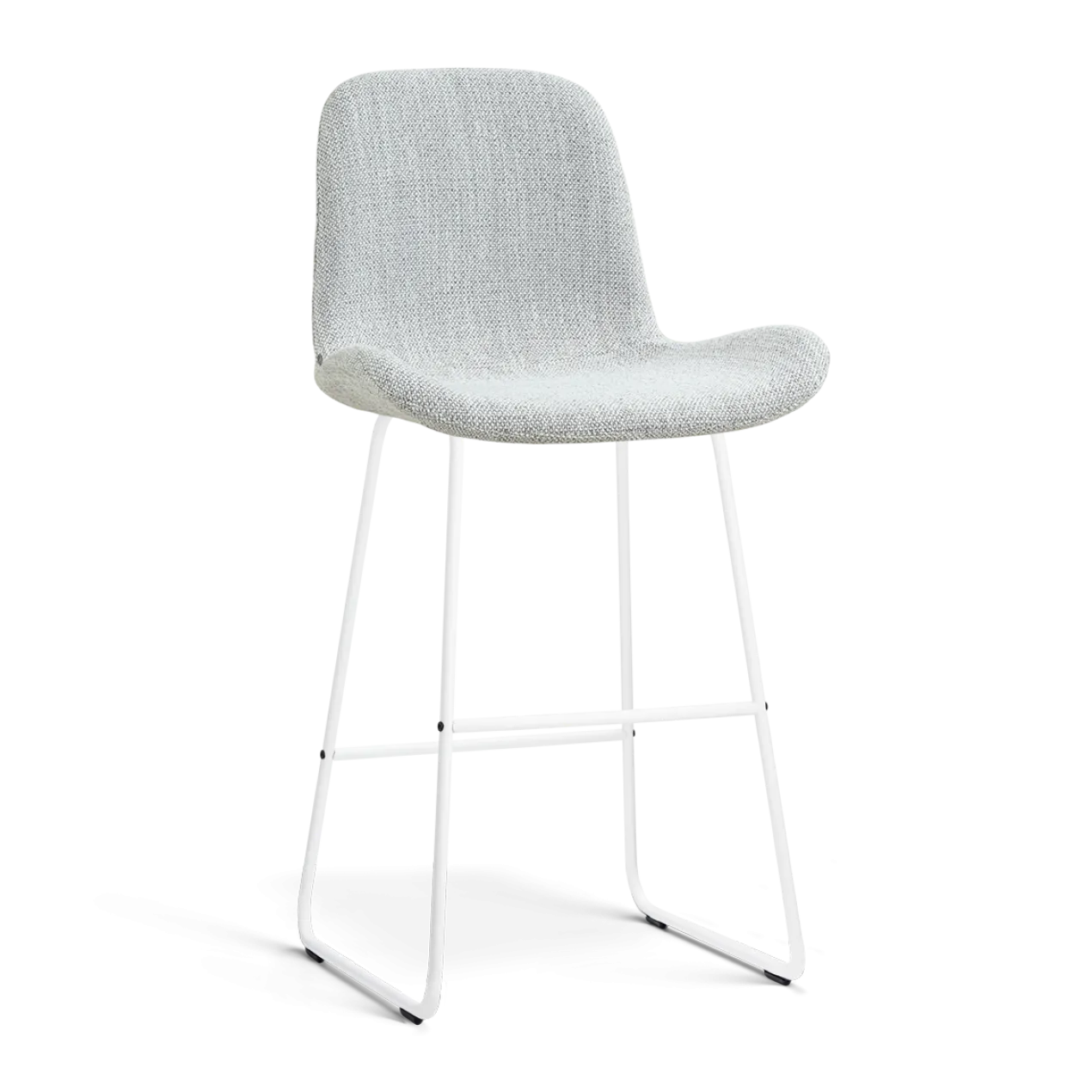 Barkruk Nino-Fé wit onderstel grijs melange 75 cm
