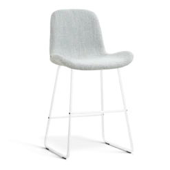 Barkruk Nino-Fé wit onderstel grijs melange 65 cm
