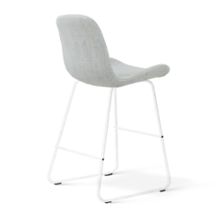 Barkruk Nino-Fé wit onderstel grijs melange 65 cm