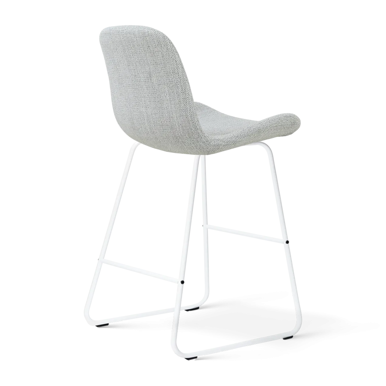 Barkruk Nino-Fé wit onderstel grijs melange 65 cm