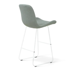 Barkruk Nino-Fé wit onderstel saliegroen 75 cm