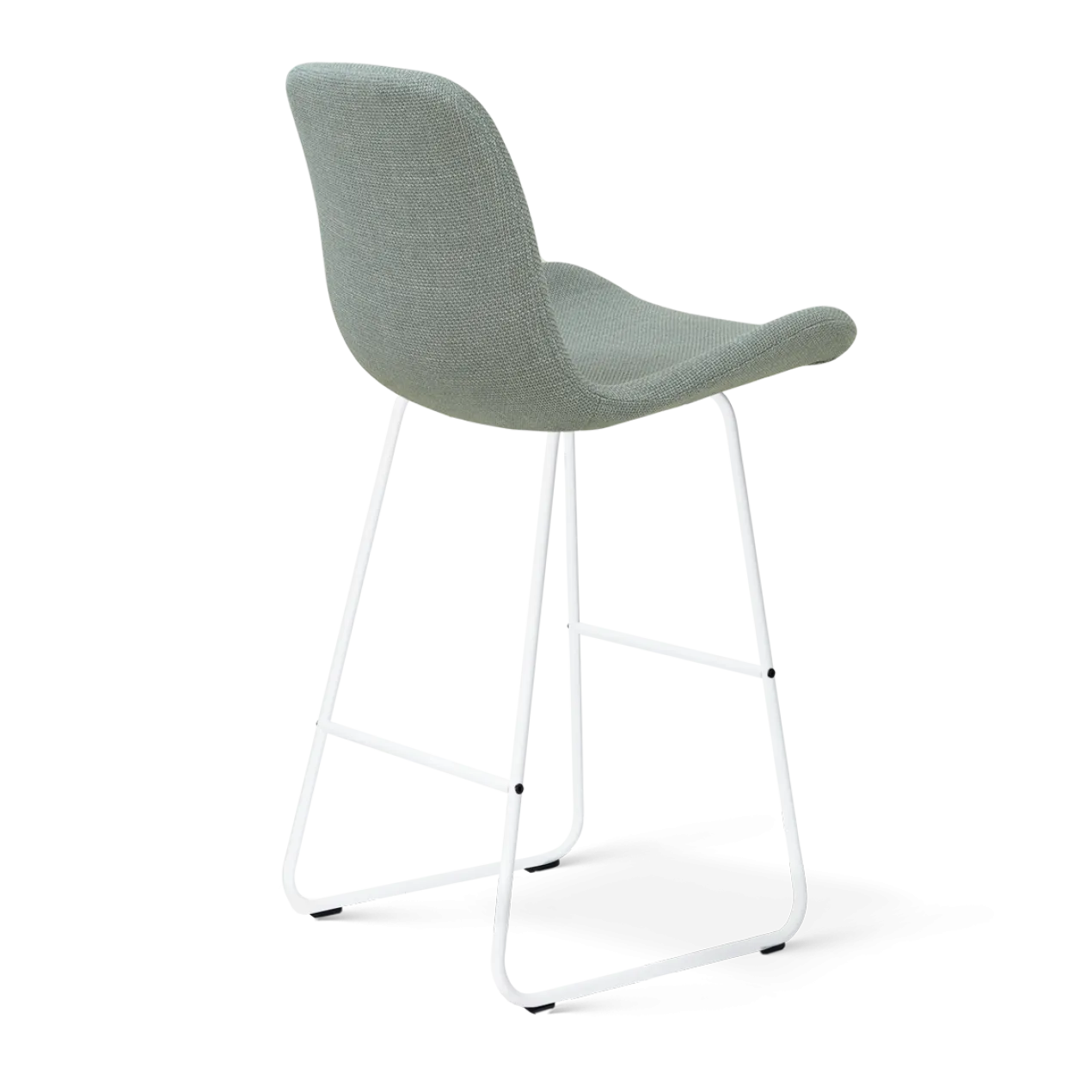 Barkruk Nino-Fé wit onderstel saliegroen 75 cm