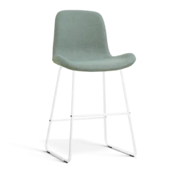 Barkruk Nino-Fé wit onderstel saliegroen 65 cm